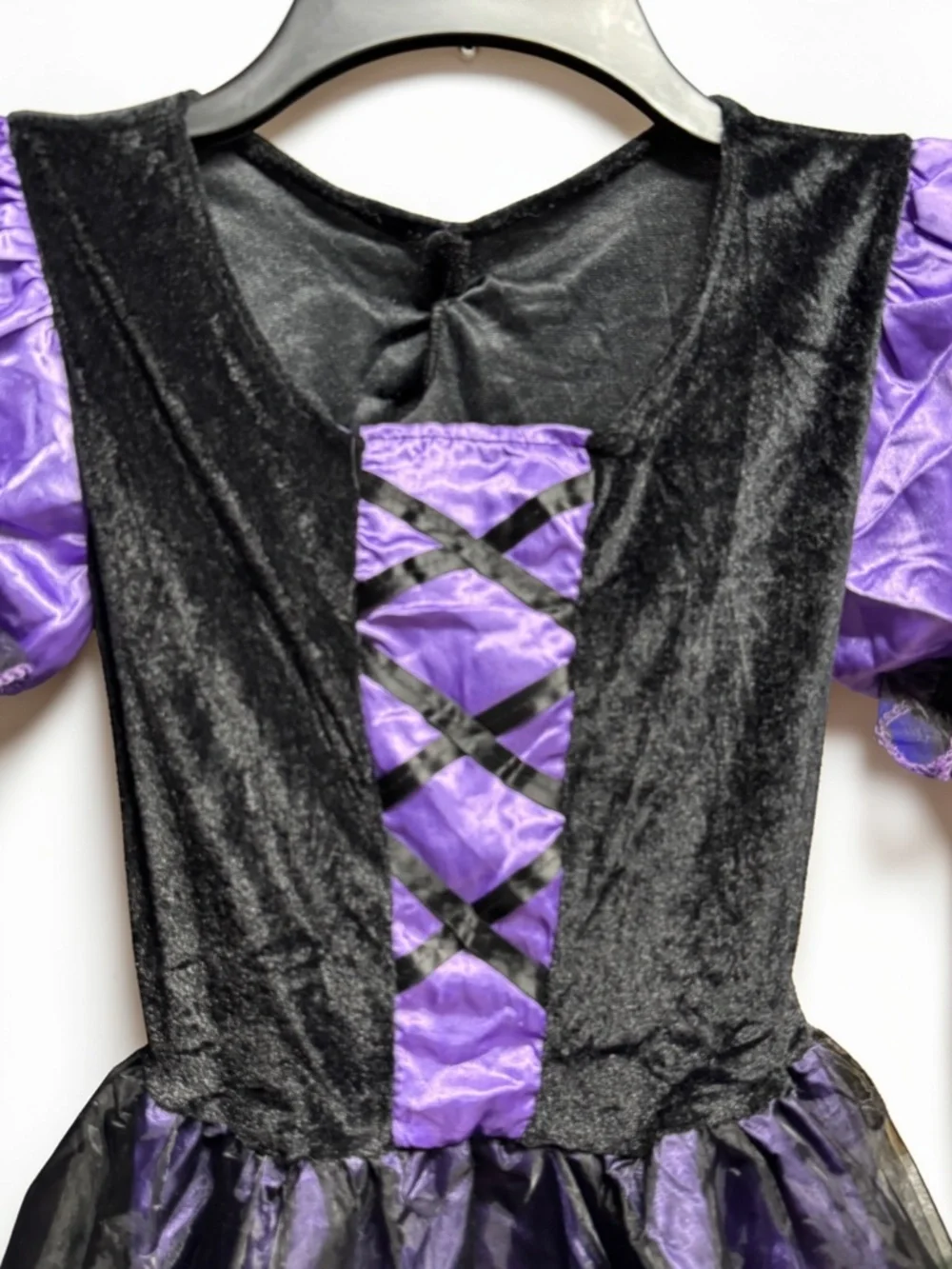 Girls Witch Costume Dress Purple Black Halloween Costume Kids Size 8 9 Spooky
